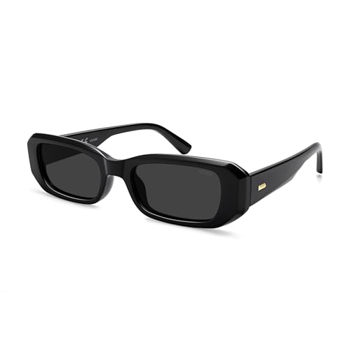 SOJOS Retro Polarisierte Rechteckig Sonnenbrille Damen Herren Trendy Vintage Quadratisch Sonnerbrillen Unisex mit UV400 Schutz SJ2619 von SOJOS