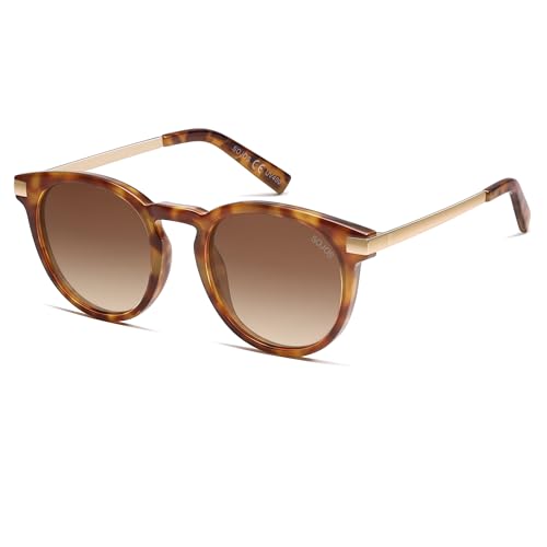 SOJOS Retro Polarisierte Rund Sonnenbrille Damen Herren Vintage Klassisch Sonnerbrillen mit UV400 Schutz SJ2368 von SOJOS