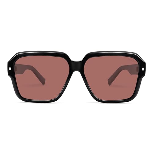 SOJOS Eckig Square Polarisierte Große Sonnenbrille Damen Vintage Trendy Quadratisch Sonnenbrillen UV400 Schutz Brille SJ2380 von SOJOS