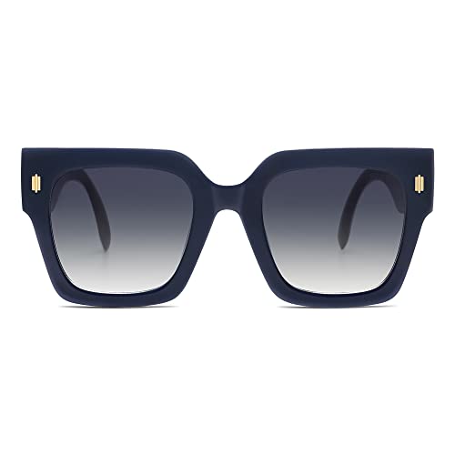 SOJOS Sonnenbrille Damen Groß Vintage Retro Quadratisch Cateye Rahmen UV400 Schutz Klassische Outdoor Moderne eckig Übergroß Sonnenbrillen SJ2194 mit C8 Milchig Blau/Milchig Rot Rahmen SOJOS Sonnenbrille Damen Groß Vintage Retro Quadratisch Cateye Rahmen UV400 Schutz Klassische Outdoor Moderne eckig Übergroß Sonnenbrillen SJ2194 mit C8 Milchig Blau/Milchig Rot Rahmen von SOJOS