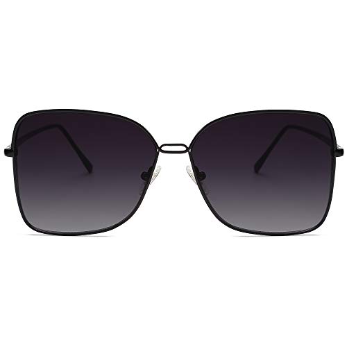 SOJOS Sonnenbrille Damen Große Eckige, Übergroße Rechteckige Designer-Stil Sonnenbrillen SJ1082 von SOJOS