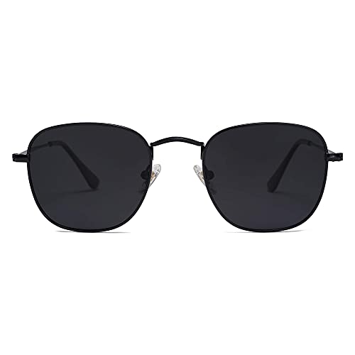 SOJOS Sonnenbrille Damen Herren Polarisiert, Retro Vintage Eckig Klassisch Sonnenbrillen SJ1143 von SOJOS