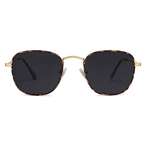 SOJOS Sonnenbrille Damen Herren Polarisiert, Retro Vintage Eckig Klassisch Sonnenbrillen SJ1143 von SOJOS