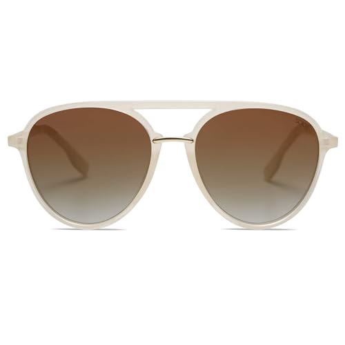 SOJOS Sonnenbrille Damen Herren Polarisiert Retro,Oval Runde Mode Sonnenbrillen SJ2078 von SOJOS