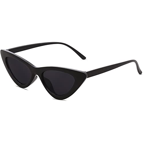 SOJOS Sonnenbrille Damen Retro,Vintage Cateye Sonnenbrillen Trendy Schmale Katzenauge SJ2044 von SOJOS