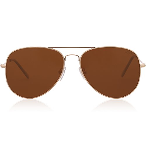 SOJOS Sonnenbrille Herren Damen Polarisiert,Klassisch Sonnenbrillen mit Metallrahmen UV400 SJ1054 von SOJOS