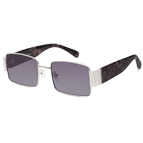 SOJOS Sonnenbrille Herren Damen Retro, Vintage Rechteckige Mode Schmale Sonnenbrillen SJ1162 von SOJOS