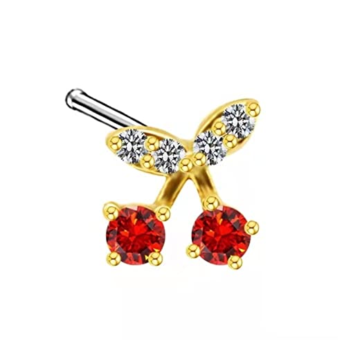 Piercing-Schmuck, Nasenringe für Nasenpiercing, Edelstahl, Nasenschraube für Damen, L-gebogener Nasenschmuck (4, gerader Stift) von SOKNKSTF