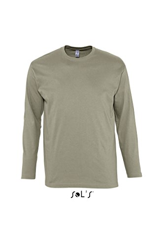 Langarm T-Shirt Monarch Farbe Khaki Größe M von SOL'S