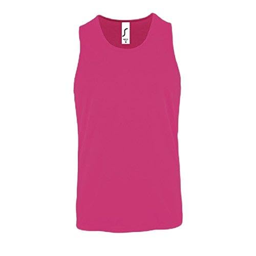 Mens Sports Tank Top Sporty - Farbe: Neon Pink - Größe: L von SOL'S