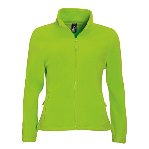 SOLS Damen North Fleece-Jacke mit durchgehendem Reißverschluss (S) (Limette) von SOL'S