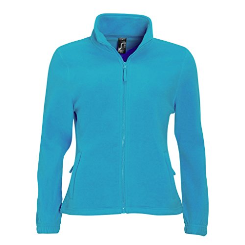 SOLS Damen North Fleece-Jacke mit durchgehendem Reißverschluss (XL) (Wasserblau) von SOL'S