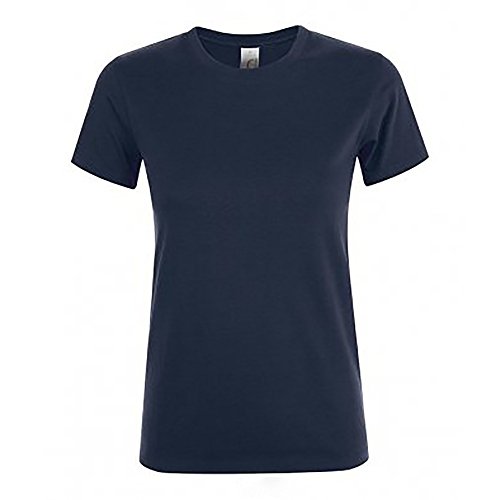 SOLS Damen Regent Kurzarm T-Shirt (M) (Marineblau) von SOL'S