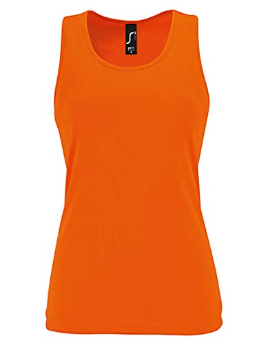 SOLS Damen Tank Top Womens Sports Sporty 02117 Neon Orange M von SOL'S