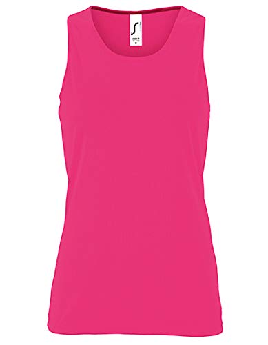SOLS Damen Tank Top Womens Sports Sporty 02117 Neon Pink XL von SOL'S