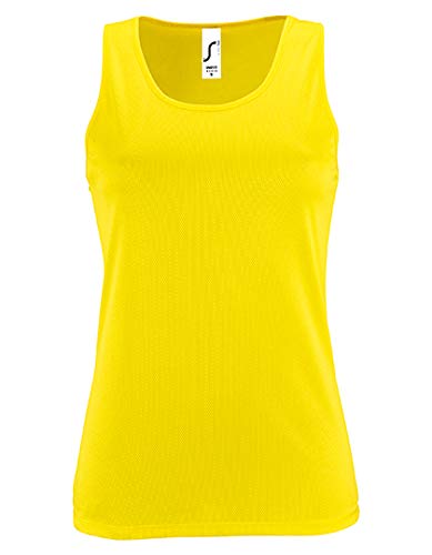 SOLS Damen Tank Top Womens Sports Sporty 02117 Neon Yellow L von SOL'S