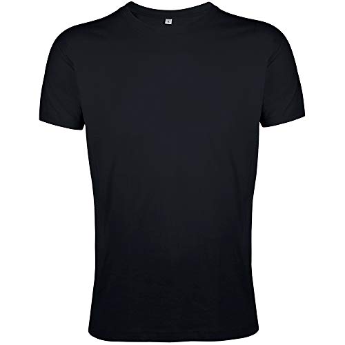 SOLS Herren Regent Slim Fit T-Shirt, Kurzarm (Large) (Schwarz) von SOL'S