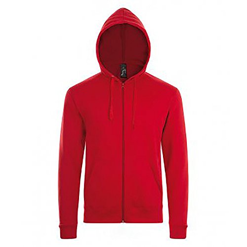 SOLS Herren Stone Kapuzenjacke (L) (Rot) von SOL'S