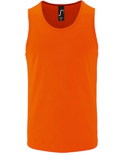 SOLS Herren Tank Top Mens Sports Sporty 02073 Neon Orange S von SOL'S