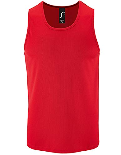 SOLS Herren Tank Top Mens Sports Sporty 02073 Red L von SOL'S