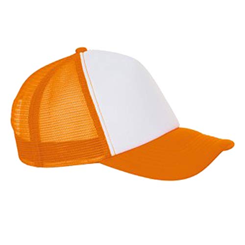 SOLS Unisex Bubble Kontrast Kappe (Einheitsgröße) (Weiß/Neon Orange) von SOL'S