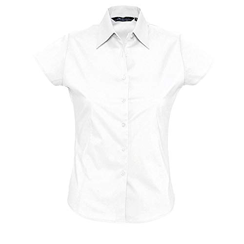 Sols - Damen Stretch-Kurzarmbluse 'Excess' L,White von SOL'S