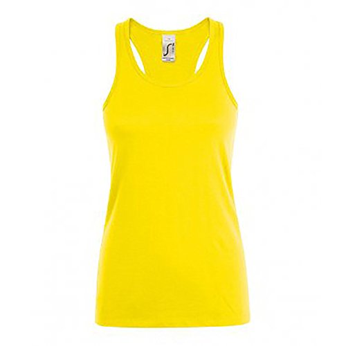 Sols Damen Tanktop Justin, ärmellos (L) (Zitrone) von SOL'S