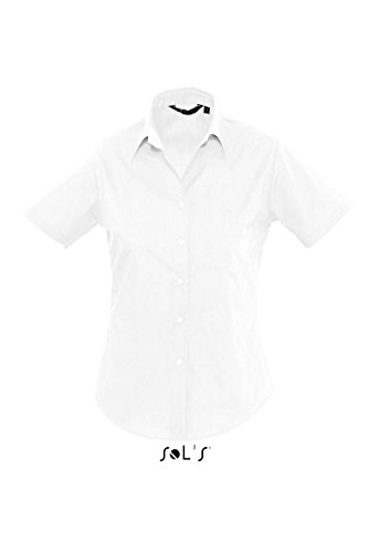 Sols - Escape - Damen Popeline Bluse Kurzarm , White , L von SOL'S
