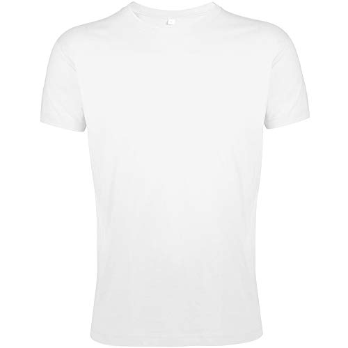 Sols Herren Regent Slim Fit T-Shirt, Kurzarm (S) (Weiß) von SOL'S