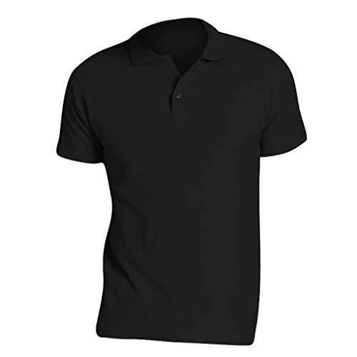 Sols Herren Summer II Pique Polo-Shirt, Kurzarm (L) (Schwarz) von SOL'S