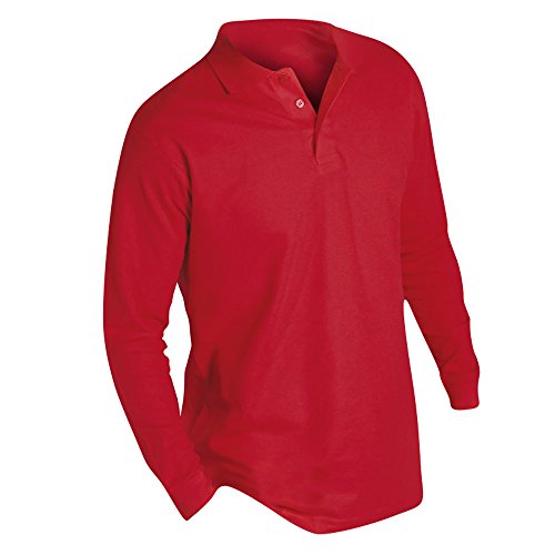 Sols Herren Winter II Pique Langarm-Shirt/Polo-Shirt, Langarm (2XL) (Rot) von SOL'S