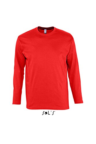 Sols Langarm T-Shirt Monarch, Red, XXL von SOL'S