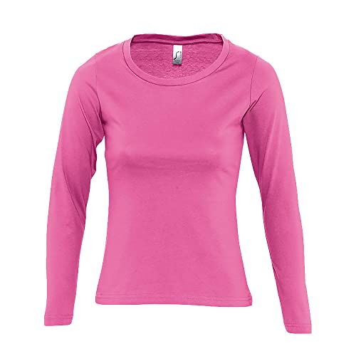 Sols Majestic Damen Longsleeve/T-Shirt, Langarm (L) (Orchidee Pink) von SOL'S