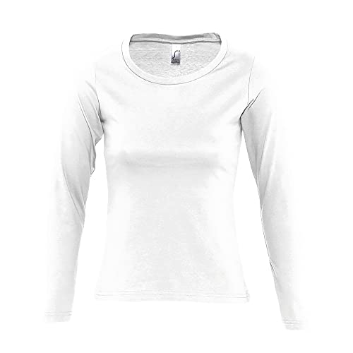 Sols Majestic Damen Longsleeve/T-Shirt, Langarm (XXL) (Weiß) von SOL'S