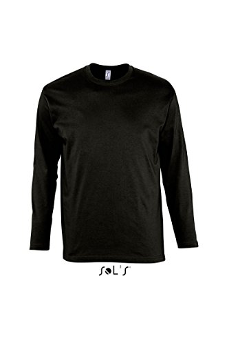 Sols - Monarch - Herren T-Shirt Langarm , Deep black , L von SOL'S