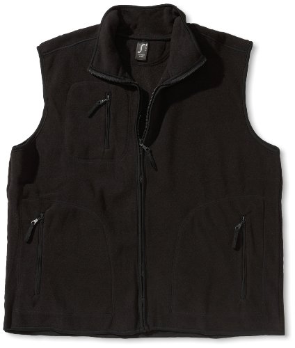 Sols Norway Fleece-Weste, Herren unisex - erwachsene, Sols - Fleeceweste 'Norway' - bis Größe 5XL, schwarz von SOL'S