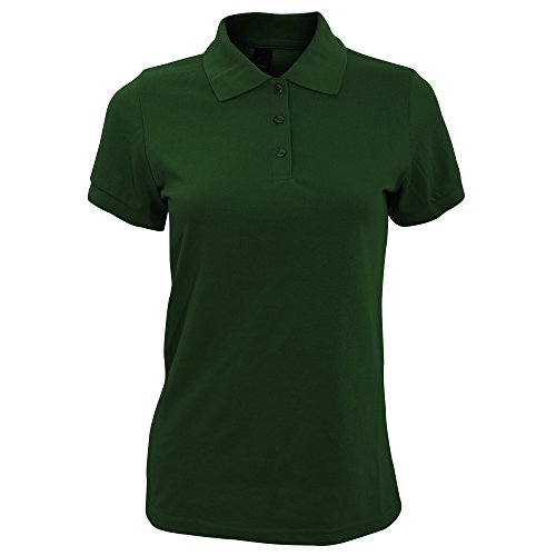 Sols Prime Damen Pique Polo-Shirt, Kurzarm (XL) (Flaschengrün) von SOL'S