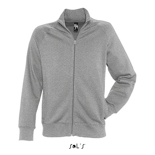 Sols Sundae Herren Sweatjacke mit Stehkragen L,Deep Grey Melange von SOL'S