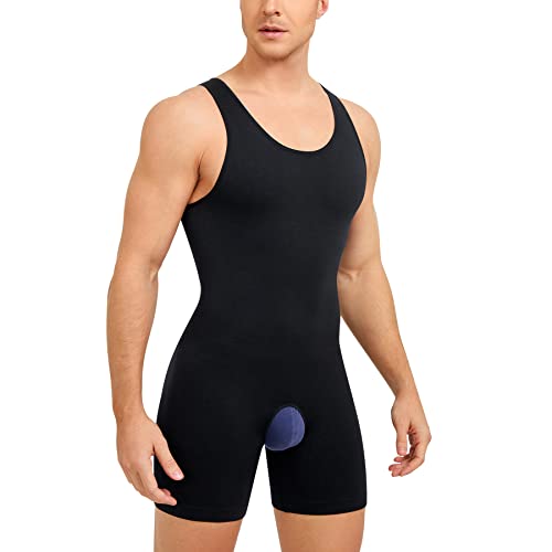 SOLCYSX Herren ärmellose Ganzkörperformer Unterwäsche Schlankheits Kompression Bodysuit Shapewear Bauchkontrolle Fajas Para Hombres, Schwarz, 3X-Large-4X-Large SOLCYSX Herren ärmellose Ganzkörperformer Unterwäsche Schlankheits Kompression Bodysuit Shapewear Bauchkontrolle Fajas Para Hombres, Schwarz, 3X-Large-4X-Large von SOLCYSX