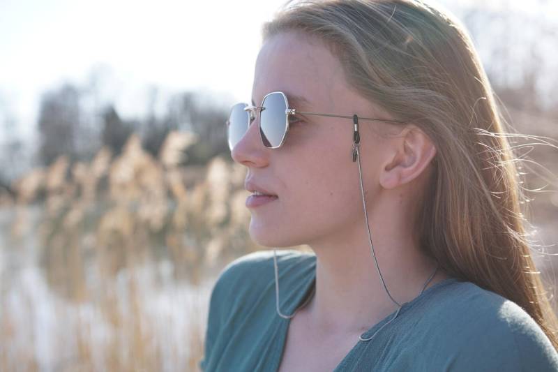 Feine Silberne Brillenkette Java Soleash®, Hochwertige Handarbeit, Dünne Schlangenkette, Sommerschmuck von SOLEASHcom