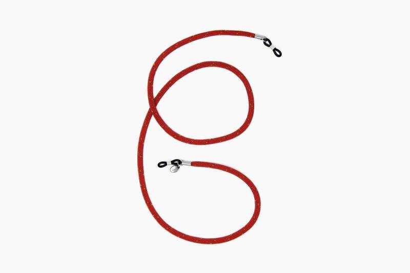 Rotes Brillenband Namib Soleash®, Handarbeit, Flache Brillenkette in 4mm, Wüstenrot von SOLEASHcom