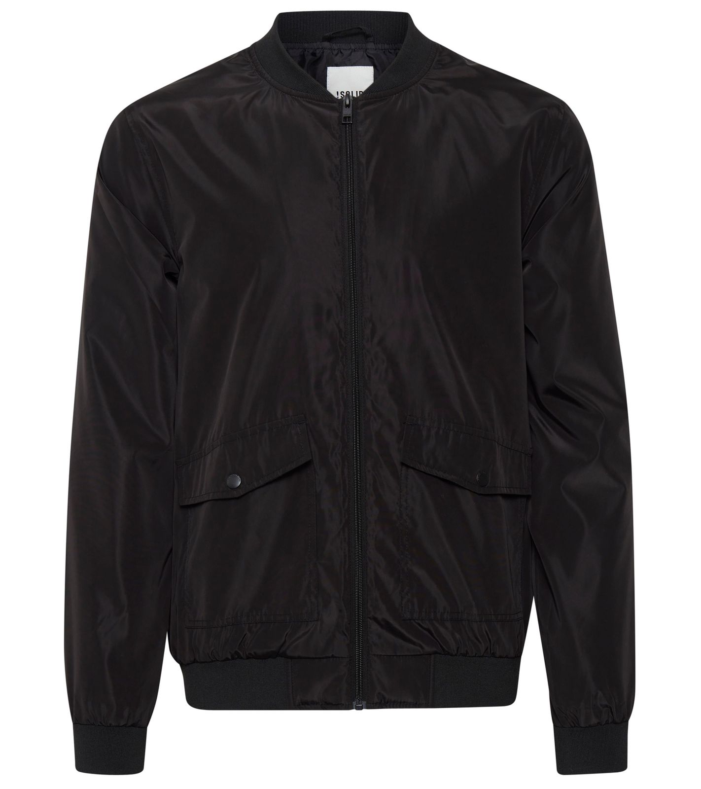 !SOLID Arlo Herren Bomber-Jacke mit aufgesetzten Taschen Übergangs-Jacke 21300586 ME 194007 Schwarz von SOLID