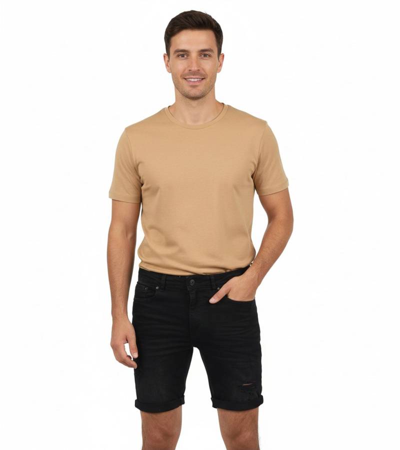 !SOLID Herren Freizeit-Bermuda Denim-Hose Baumwoll-Shorts kurze Hose 21104062 797002 Schwarz von SOLID