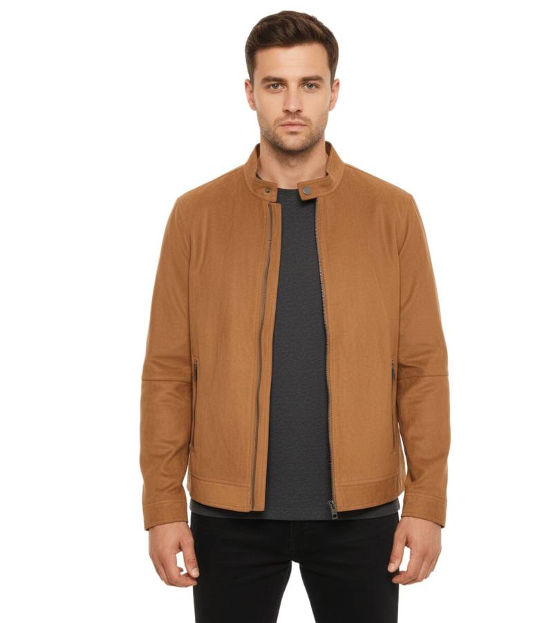 !SOLID Vamos Herren Kunstleder-Jacke modische Übergangs-Jacke mit Taschen 21301240ME 181031 Toffee-Braun von SOLID