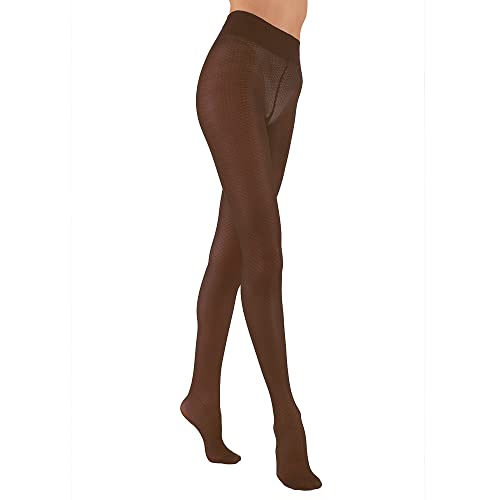 SOLIDEA Burlesque Damen-Strumpfhose mit abgestufter Kompression, 70 Denier, 12/15 mmHg | Strumpfhose mit abgestufter Kompression, Damenstrumpfhose, oro, 50 von SOLIDEA