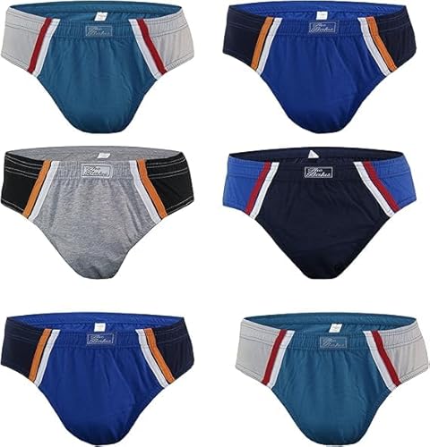 SOLLSO. 6 Stück Herren Baumwolle Sport Slips, Größe: 10 von SOLLSO