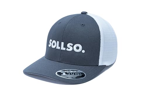 SOLLSO. Basecap Dunkelgrau_Weiß von SOLLSO