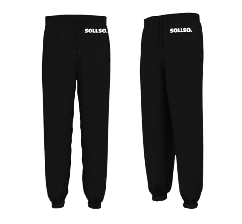SOLLSO. Sweatpants „Pure Logo klein“, Größe 10XL, Farbe Schwarz Übergröße Jogginghose von SOLLSO