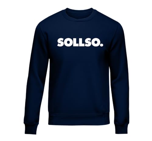 SOLLSO. Sweatshirt „Pure Logo Big“,Größe 10XL, Farbe Navy Blue, Übergrößen Pullover Oversize von SOLLSO