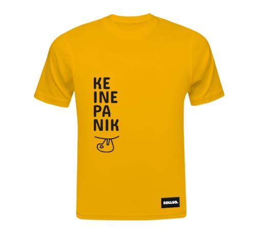 SOLLSO. T-Shirt „Keine Panik“, Farbe Summer Sun, Übergröße Oversize Größe 10XL von SOLLSO